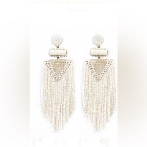 Deepa Gurnani Glass Fringe Earrings (New without Tags)